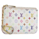 LOUIS VUITTON Monogram Multicolor Pochette Cles NM White M93734 LV Auth 207269-1