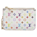 LOUIS VUITTON Monogram Multicolor Pochette Cles NM White M93734 LV Auth 207269-2