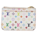 LOUIS VUITTON Monogram Multicolor Pochette Cles NM White M93734 LV Auth 207269-3