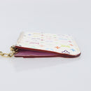 LOUIS VUITTON Monogram Multicolor Pochette Cles NM White M93734 LV Auth 207269-5