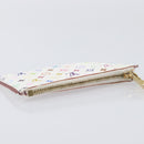 LOUIS VUITTON Monogram Multicolor Pochette Cles NM White M93734 LV Auth 207269-5