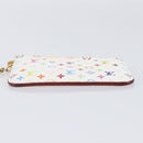 LOUIS VUITTON Monogram Multicolor Pochette Cles NM White M93734 LV Auth 207269-6