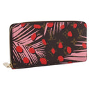 LOUIS VUITTON Monogram Jungle Dot Zippy Wallet Red M41908 LV Auth 207271M-1