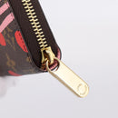 LOUIS VUITTON Monogram Jungle Dot Zippy Wallet Red M41908 LV Auth 207271M-7