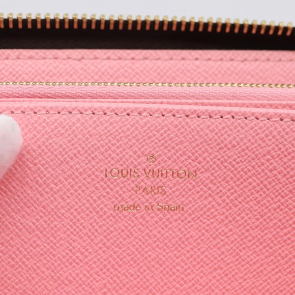 LOUIS VUITTON Monogram Jungle Dot Zippy Wallet Red M41908 LV Auth 207271M
