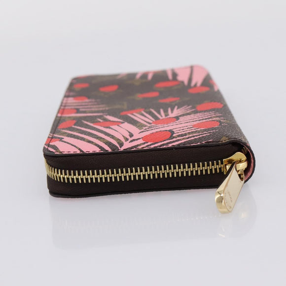LOUIS VUITTON Monogram Jungle Dot Zippy Wallet Red M41908 LV Auth 207271M