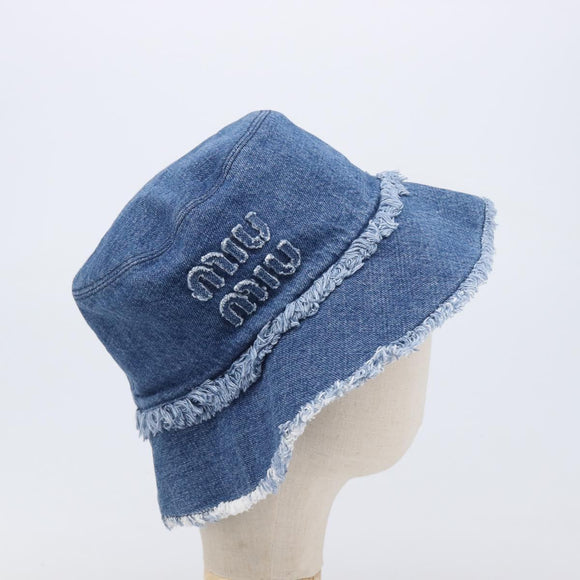 Miu Miu Bucket Hat Denim Blue Auth 207275M