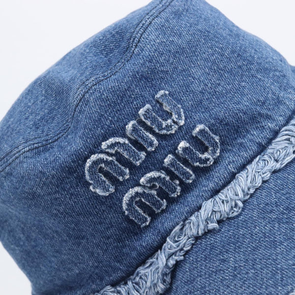 Miu Miu Bucket Hat Denim Blue Auth 207275M
