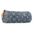 LOUIS VUITTON Monogram Denim Trousse Speedy PM Pouch Blue M95082 LV Auth 207279A-1