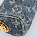 LOUIS VUITTON Monogram Denim Trousse Speedy PM Pouch Blue M95082 LV Auth 207279A-10