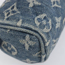 LOUIS VUITTON Monogram Denim Trousse Speedy PM Pouch Blue M95082 LV Auth 207279A-12