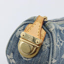 LOUIS VUITTON Monogram Denim Trousse Speedy PM Pouch Blue M95082 LV Auth 207279A-15