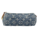 LOUIS VUITTON Monogram Denim Trousse Speedy PM Pouch Blue M95082 LV Auth 207279A-2