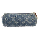 LOUIS VUITTON Monogram Denim Trousse Speedy PM Pouch Blue M95082 LV Auth 207279A-3