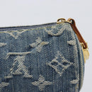 LOUIS VUITTON Monogram Denim Trousse Speedy PM Pouch Blue M95082 LV Auth 207279A-4