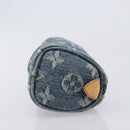 LOUIS VUITTON Monogram Denim Trousse Speedy PM Pouch Blue M95082 LV Auth 207279A-5