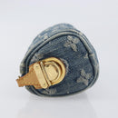 LOUIS VUITTON Monogram Denim Trousse Speedy PM Pouch Blue M95082 LV Auth 207279A-6
