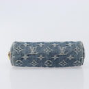 LOUIS VUITTON Monogram Denim Trousse Speedy PM Pouch Blue M95082 LV Auth 207279A-8