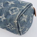 LOUIS VUITTON Monogram Denim Trousse Speedy PM Pouch Blue M95082 LV Auth 207279A-9