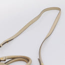 Miu Miu Vitellolux Hand Bag Leather 2way Beige Gold Tone Auth 207282V-11