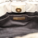Miu Miu Vitellolux Hand Bag Leather 2way Beige Gold Tone Auth 207282V-19