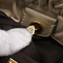 Miu Miu Vitellolux Hand Bag Leather 2way Beige Gold Tone Auth 207282V-24