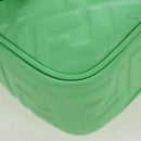 FENDI Zucca Baguette Chain Midi Shoulder Bag Leather Green 8BR793 Auth 207284SM-15