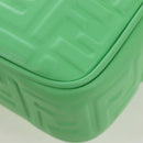 FENDI Zucca Baguette Chain Midi Shoulder Bag Leather Green 8BR793 Auth 207284SM-15