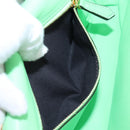 FENDI Zucca Baguette Chain Midi Shoulder Bag Leather Green 8BR793 Auth 207284SM-25