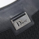 Christian Dior Trotter Canvas Street Chic Shoulder Bag Black Silver Auth 207285A-16