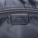 Christian Dior Trotter Canvas Street Chic Shoulder Bag Black Silver Auth 207285A-18