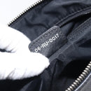 Christian Dior Trotter Canvas Street Chic Shoulder Bag Black Silver Auth 207285A-24