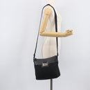 Christian Dior Trotter Canvas Street Chic Shoulder Bag Black Silver Auth 207285A-25