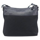 Christian Dior Trotter Canvas Street Chic Shoulder Bag Black Silver Auth 207285A-3