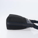 Christian Dior Trotter Canvas Street Chic Shoulder Bag Black Silver Auth 207285A-4