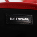 Balenciaga Navy Cabas S Tote Bag Canvas Red Silver 339933 Auth 207286A-18