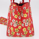 Balenciaga Navy Cabas S Tote Bag Canvas Red Silver 339933 Auth 207286A-4