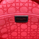 Christian Dior Lady Dior Canage Hand Bag Leather Black Gold Tone Auth 207288A-12