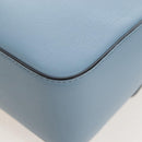 Salvatore Ferragamo Gancini Shoulder Bag Leather Light Blue Gold Auth 207289V-14