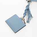 Salvatore Ferragamo Gancini Shoulder Bag Leather Light Blue Gold Auth 207289V-16
