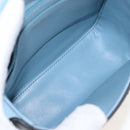 Salvatore Ferragamo Gancini Shoulder Bag Leather Light Blue Gold Auth 207289V-25