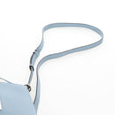 Salvatore Ferragamo Gancini Shoulder Bag Leather Light Blue Gold Auth 207289V-9