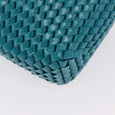 Bottega Veneta INTRECCIATO Clutch Bag Leather Emerald Green Auth 207290M-15