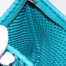 Bottega Veneta INTRECCIATO Clutch Bag Leather Emerald Green Auth 207290M-17