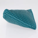 Bottega Veneta INTRECCIATO Clutch Bag Leather Emerald Green Auth 207290M-3