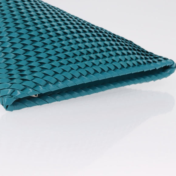 Bottega Veneta INTRECCIATO Clutch Bag Leather Emerald Green Auth 207290M