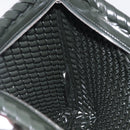 Bottega Veneta INTRECCIATO Clutch Bag Leather Dark Brown Silver Auth 207291M-15