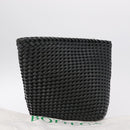 Bottega Veneta INTRECCIATO Clutch Bag Leather Dark Brown Silver Auth 207291M-18