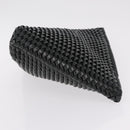 Bottega Veneta INTRECCIATO Clutch Bag Leather Dark Brown Silver Auth 207291M-4