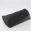 Bottega Veneta INTRECCIATO Clutch Bag Leather Dark Brown Silver Auth 207291M-7